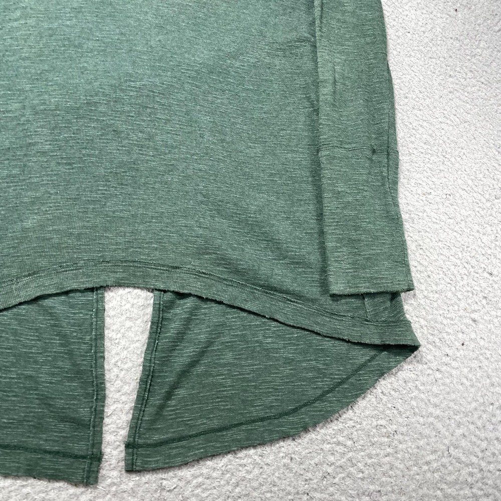 We The Free Shirt Womens XL Green Turtleneck Hi Low Slit Hem Tunic Knit - Picture 4 of 13
